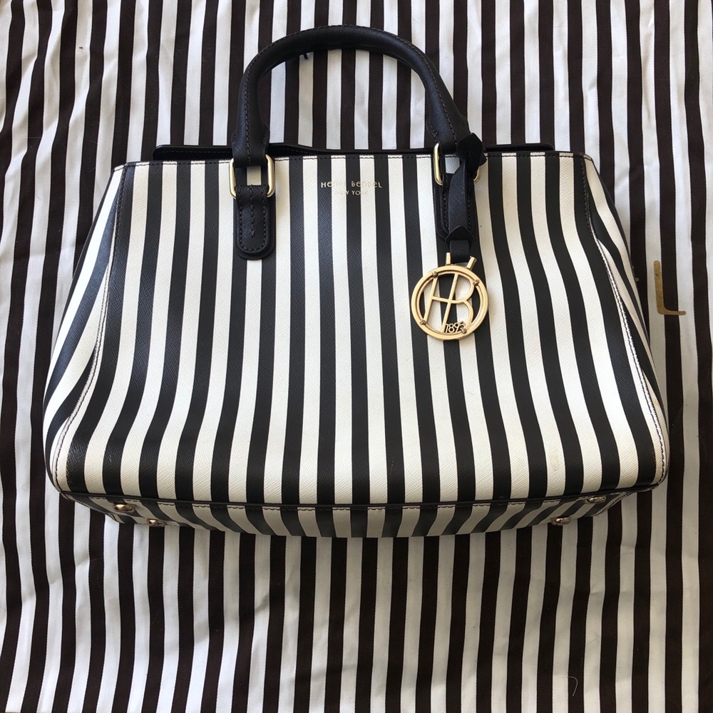Henri Bendel classic brown striped